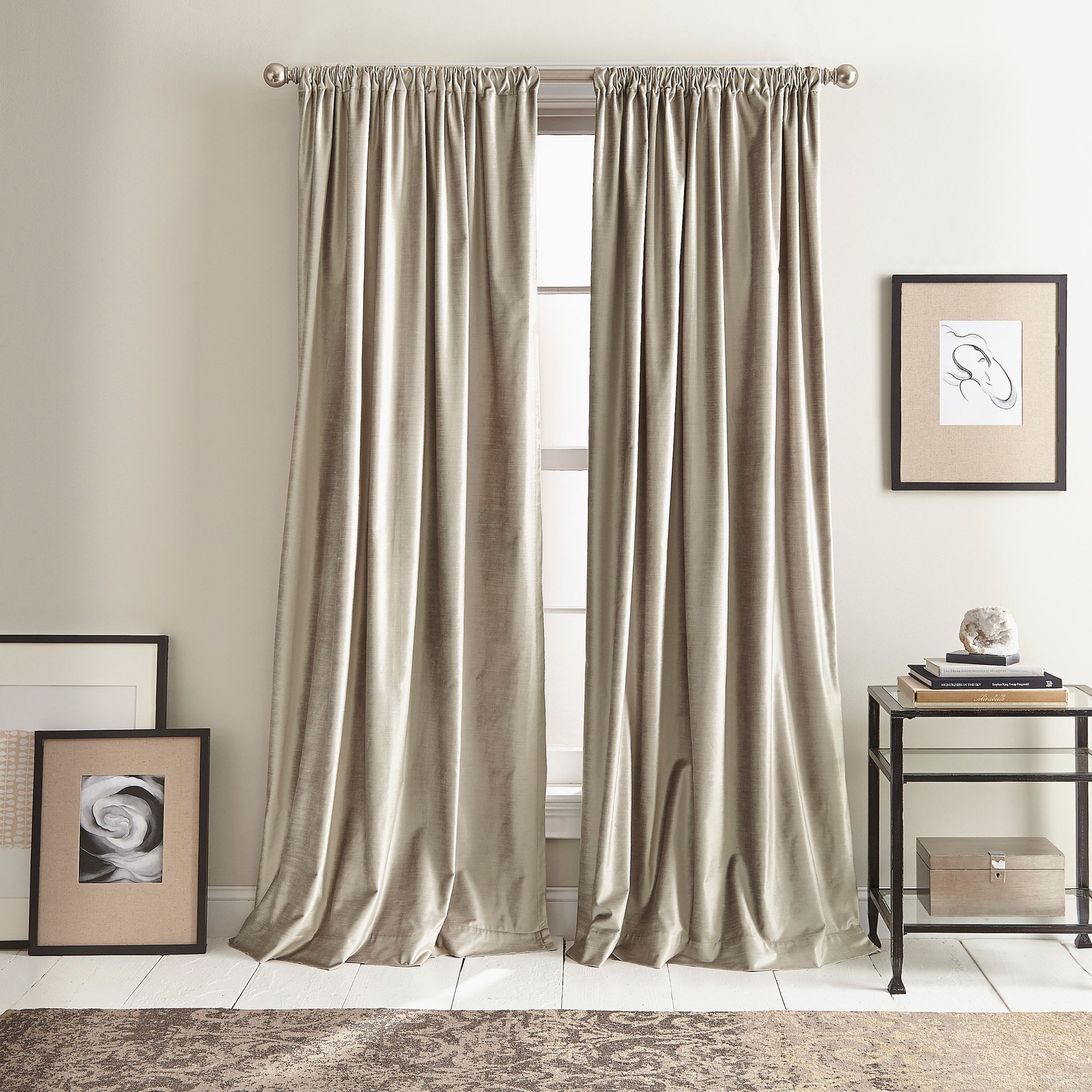 Runchao Textile Luxury Blackout Velvet Curtains | 2 Panel Set