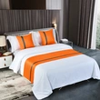 Luxurious Satin Bed Runner with Matching Insertion Strip