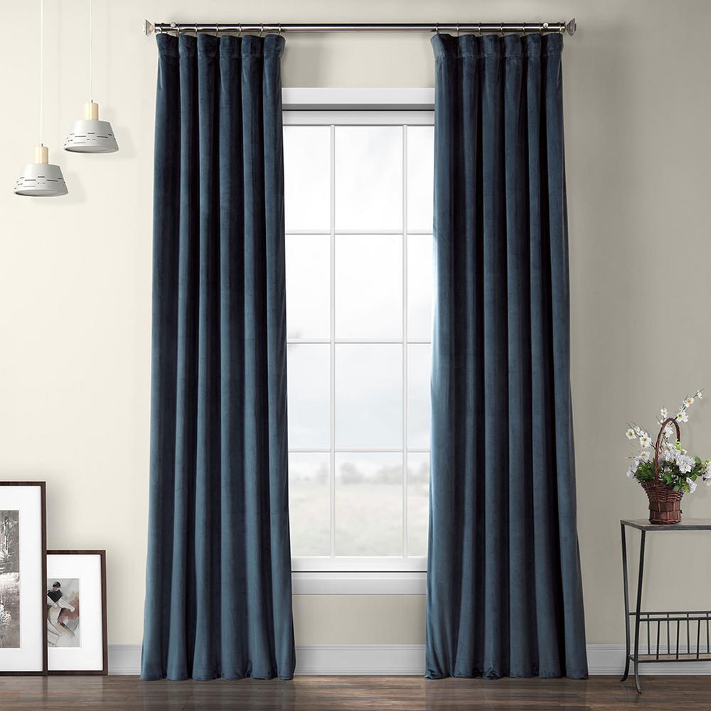 Runchao Textile Luxury Blackout Velvet Curtains | 2 Panel Set