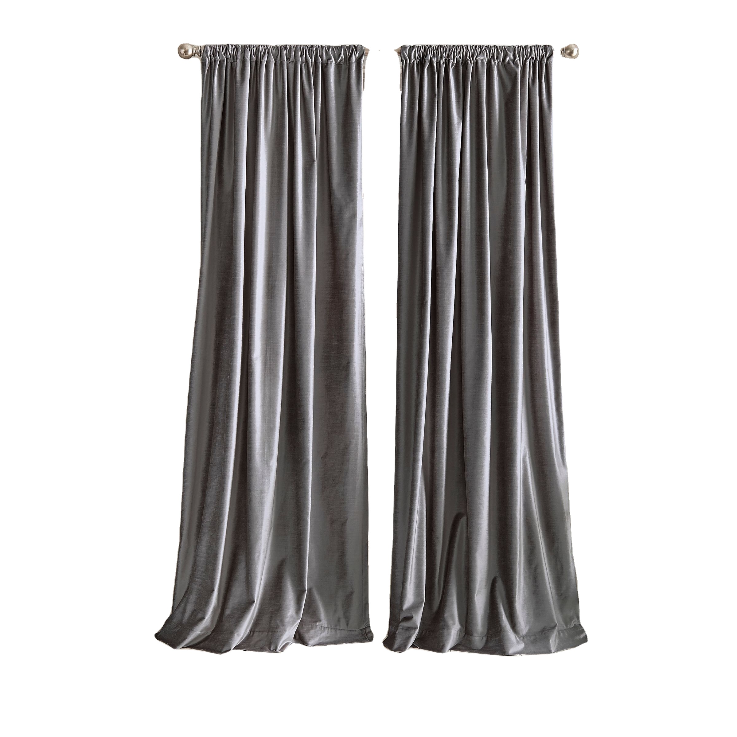 Runchao Textile Luxury Blackout Velvet Curtains | 2 Panel Set