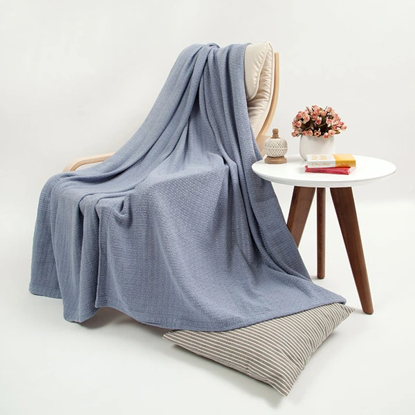couverture de sieste en coton chenille pour toutes les saisons