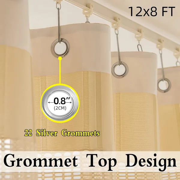 Extra Wide Flame Retardant Medical Room Divider Curtains 12x8ft for SPA, Lab, Clinic