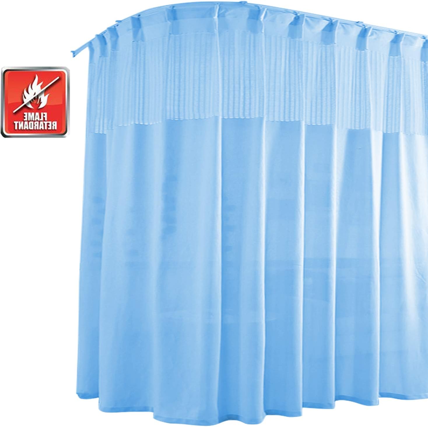 Flame Retardant Light Blue Hospital Curtains