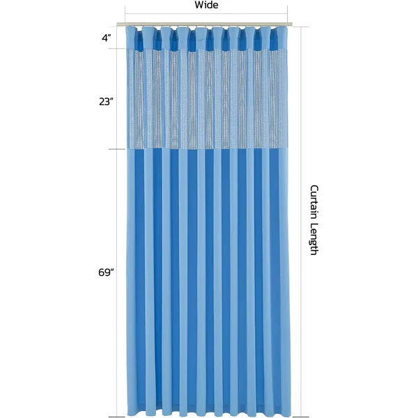 Flame Retardant Medical Privacy Curtain Room Divider - Dark Blue
