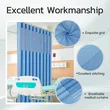 Flame Retardant Medical Privacy Curtain Room Divider - Dark Blue