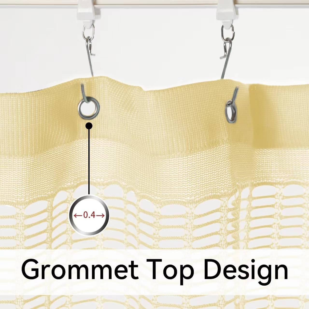 Beige Flame Retardant Hospital Curtain - 5x8FT Privacy Divider