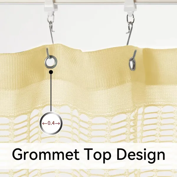 Beige Flame Retardant Hospital Curtain - 5x8FT Privacy Divider