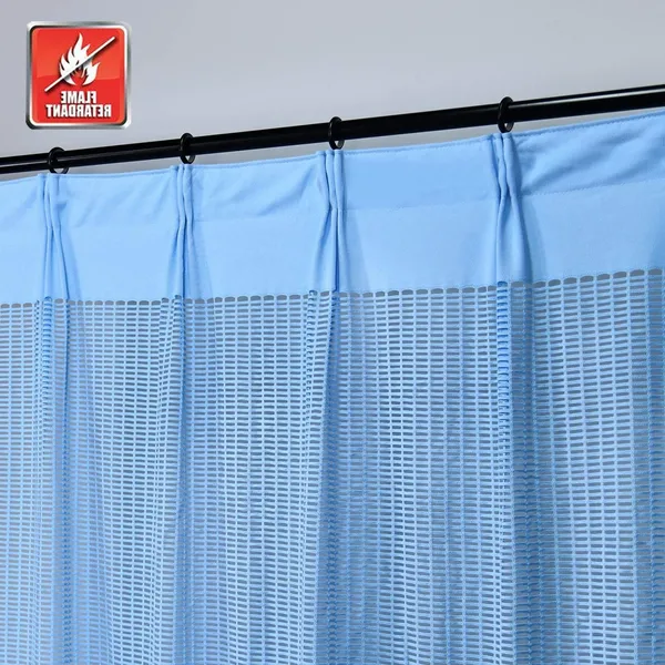 Flame Retardant Light Blue Hospital Curtains