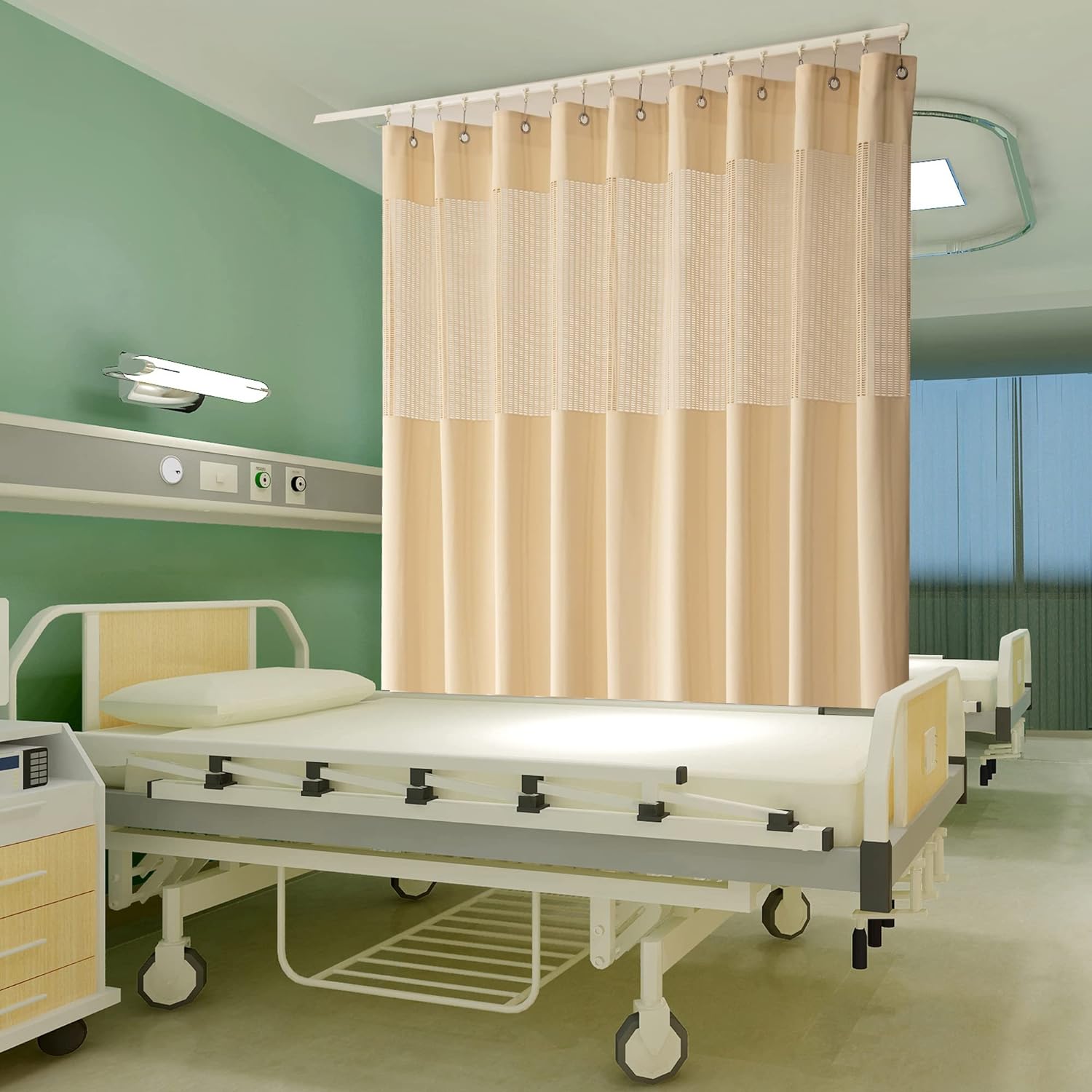 extra wide flame retardant medical room divider curtains 12x8ft for spa, lab, clinic 