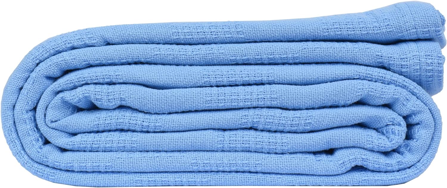 Couverture d'hôpital gaufrée jacquard 100 % coton