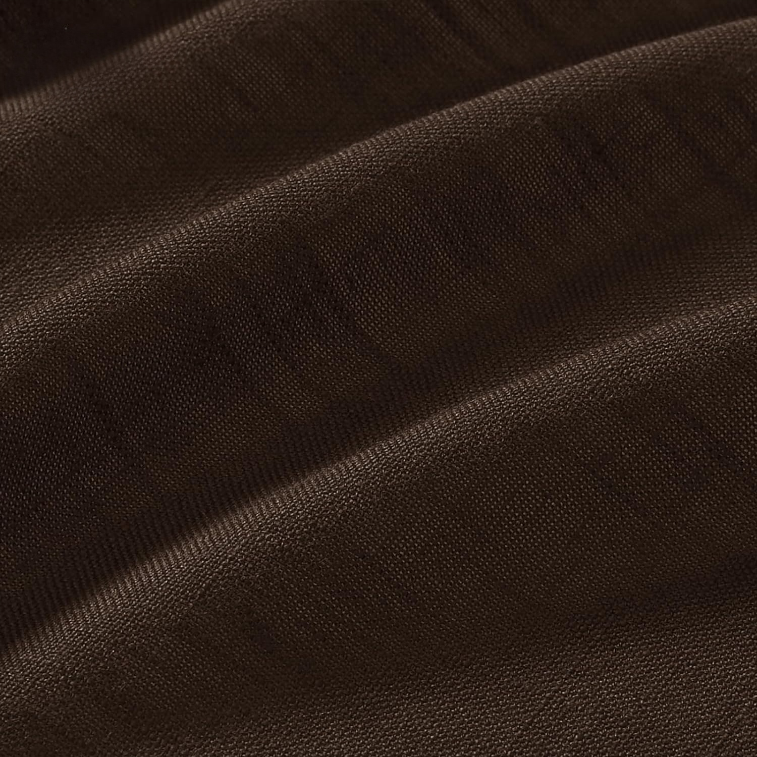 Extra Long Brown Linen Curtains for Living Room