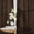 Extra Long Brown Linen Curtains for Living Room