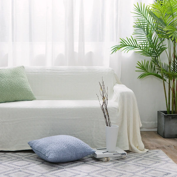 couverture de sieste en coton chenille pour toutes les saisons