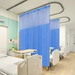 Flame Retardant Dark Blue Hospital Curtain Room Divider (1 Panel, 9x8FT)