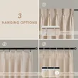 Beige Pinch Pleat Linen Textured Semi-Sheer Curtains for High Ceilings