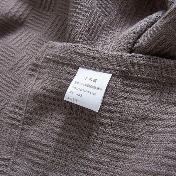 couverture pied-de-poule en gaze de coton double épaisseur