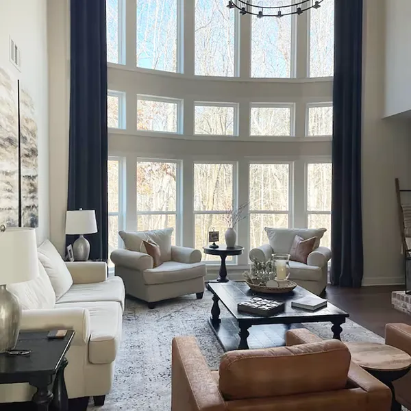 Woven Blackout Curtains for High Windows