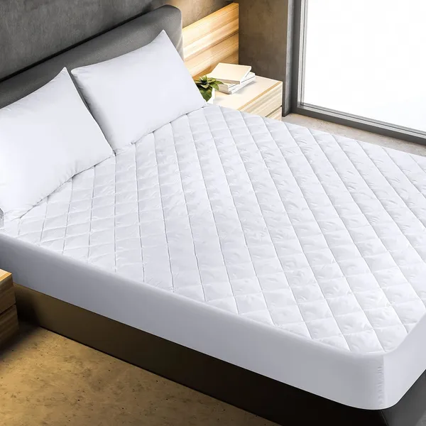 Queen Bedding Quilted Fitted Mattress Pad - Elastic Protector