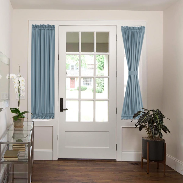 Thick Plain French Door Curtain Rods for Insulation and Shading