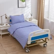 Wholesale Blue and White Hospital Bed Sheet Set