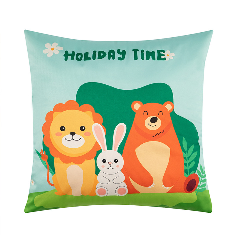 Cartoon Digital Runner Bedspread for Kids