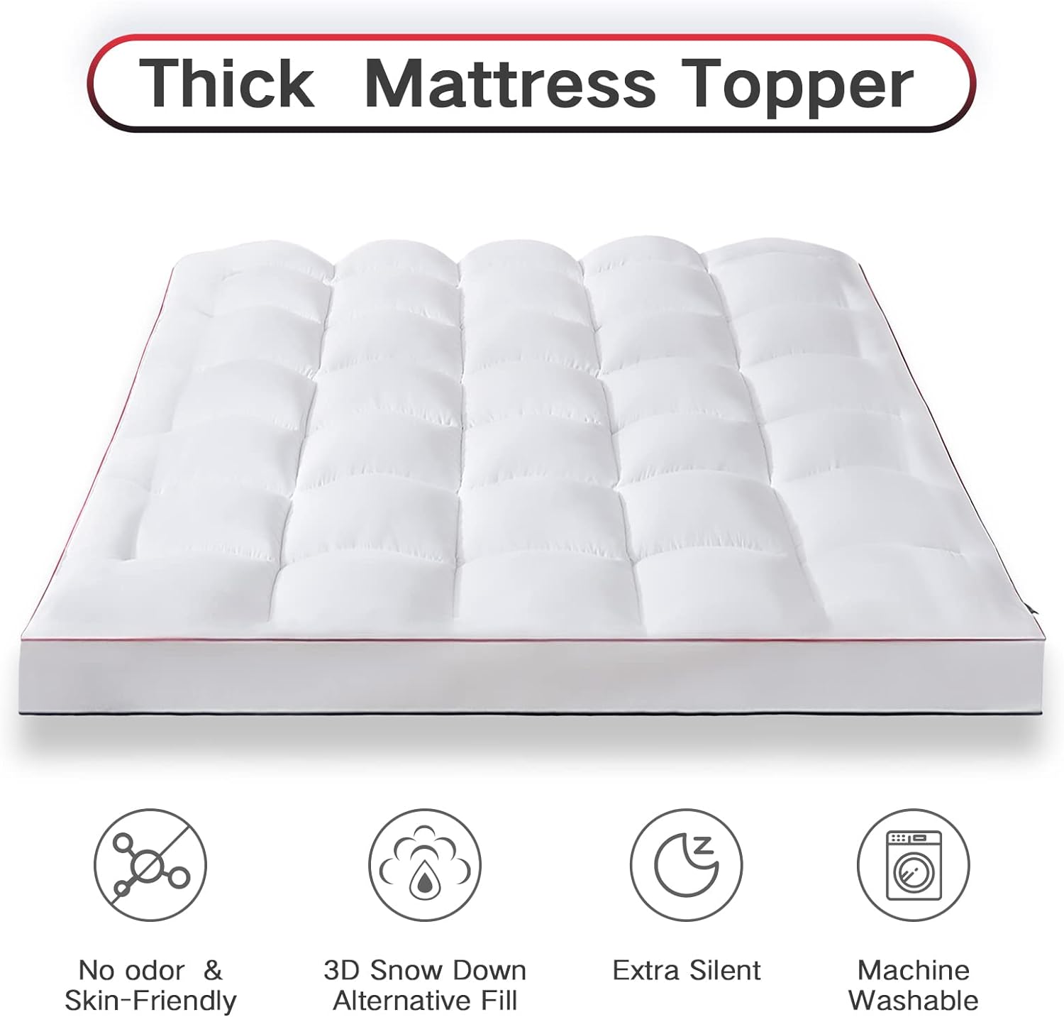 Cooling Full Mattress Topper for Deep Sleep