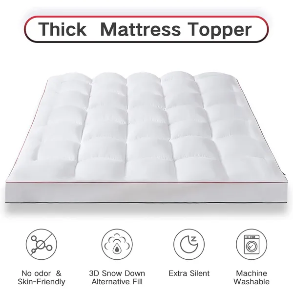 Cooling Full Mattress Topper for Deep Sleep