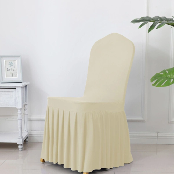 Custom Luxury White Folding Chair Covers for Weddings & Banquets