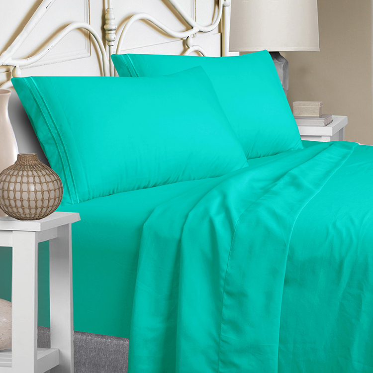 Luxury Blue Satin Cotton Bedding Set