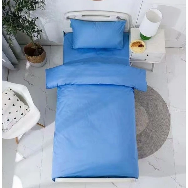 Affordable Blue Quilt Cover Bed Sheet Set for Dorms