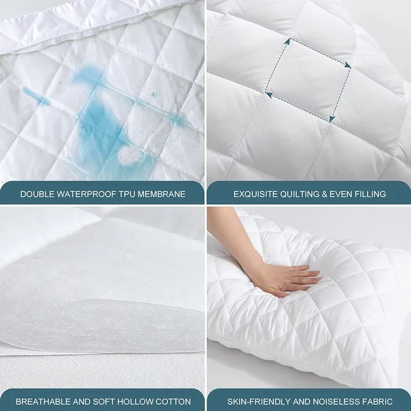 Luxury Waterproof White Pillow Cover Case