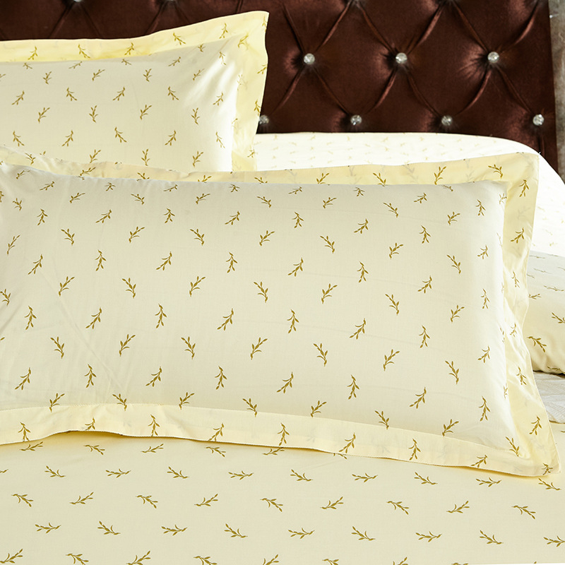 luxury cotton printed four-piece hotel bedding set 