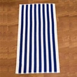 Thick Cotton Beach Towel - Blue & White Stripes