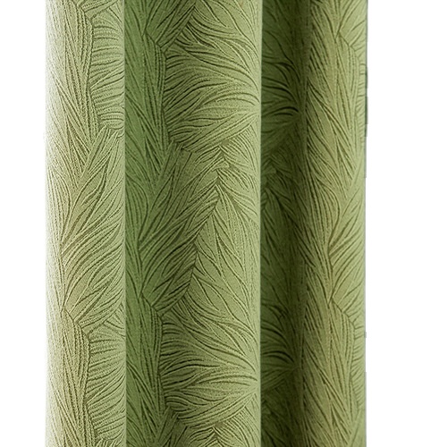 Simple Pine Leaf Velvet Chenille Curtains - Full Shading