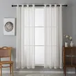 Linen Blend Sheer Curtains for Home Decor