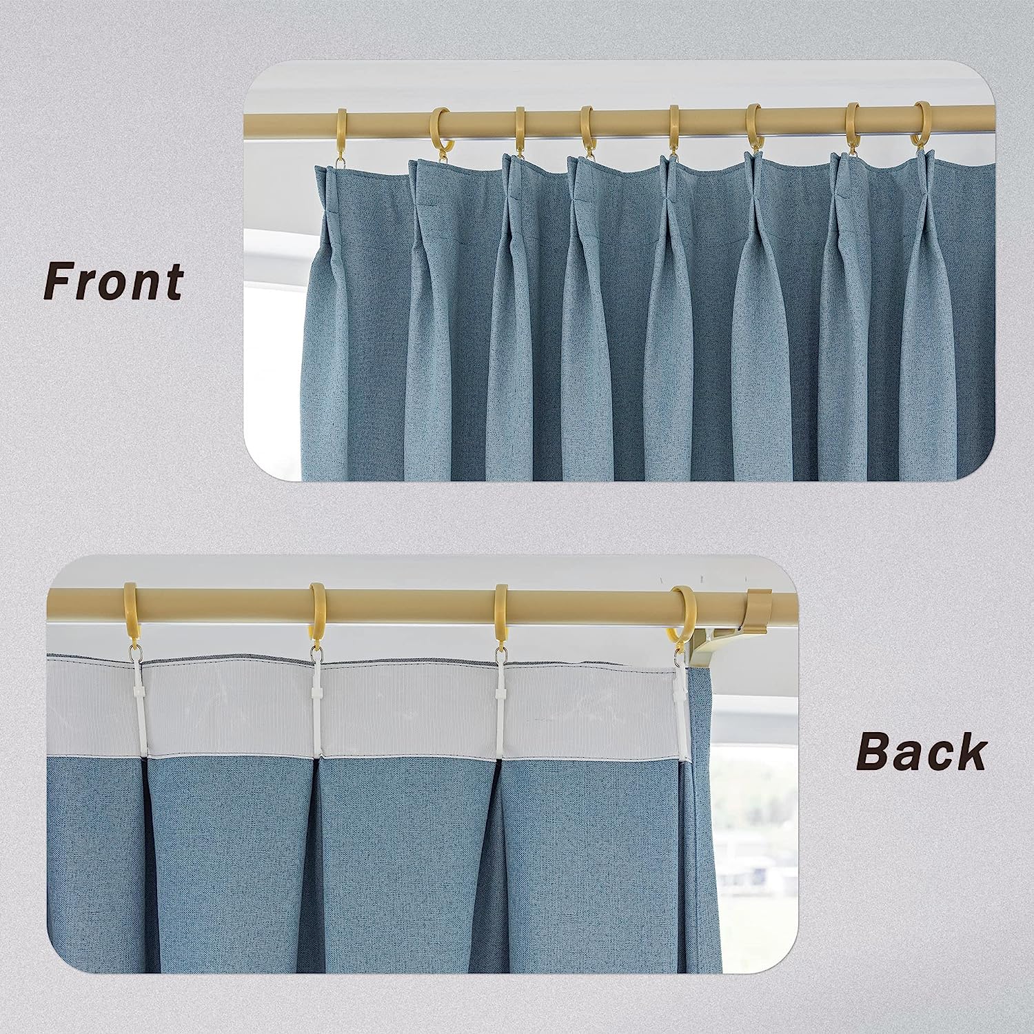 Thermal Insulated Blackout Pinch Pleated Curtain