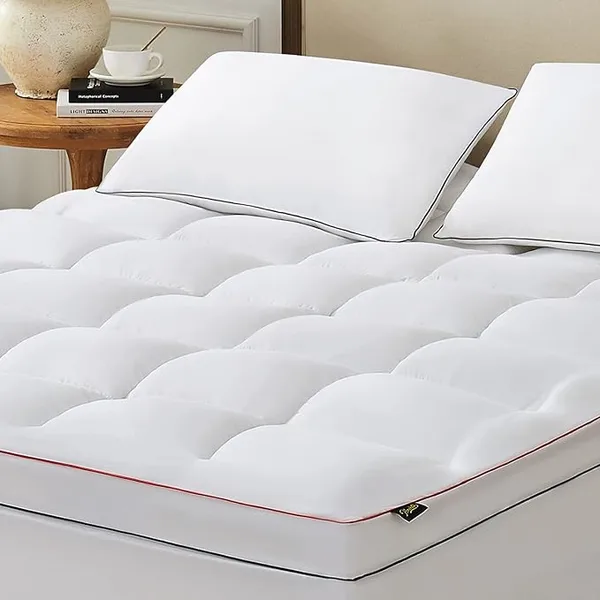 Cubrecolchón refrescante de lujo con cubierta tipo almohada