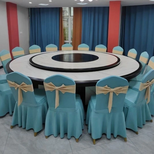 Universal Thick Elastic Hotel Chair Covers with Ribbons for Weddings