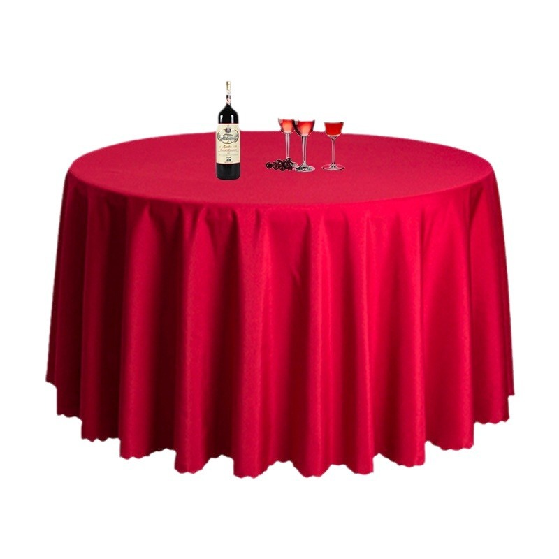 Solid Color Round Tablecloth for Restaurant Banquets