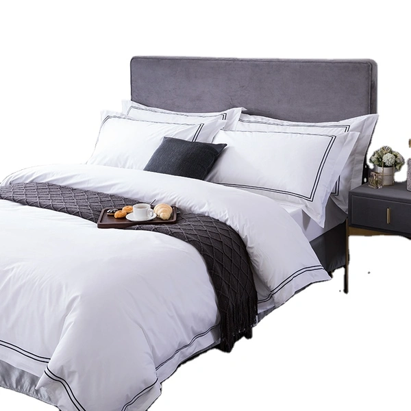 Luxury Hotel Linen Bedding Set with Embroidery