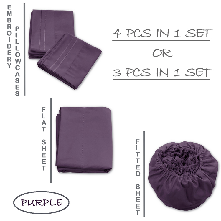 Luxury Blue Satin Cotton Bedding Set