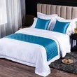 High-Quality Geometric Bed Runner & Pillows