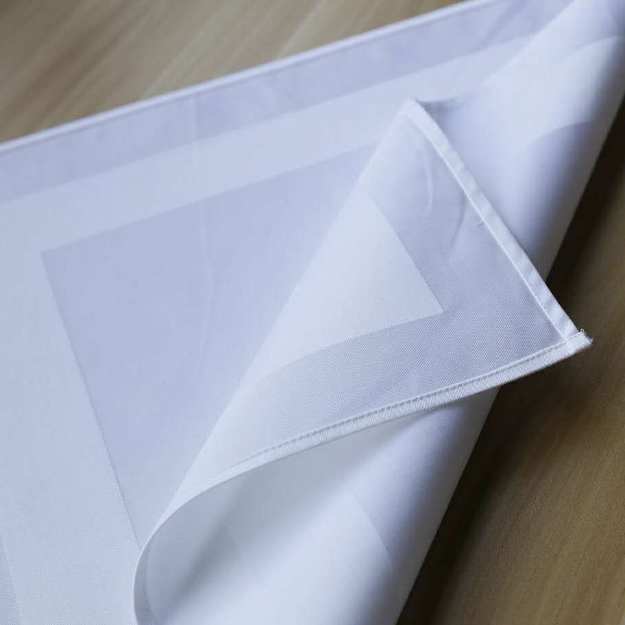 Servilletas de algodón para restaurantes de hotel - Marco de satén de 56 x 56