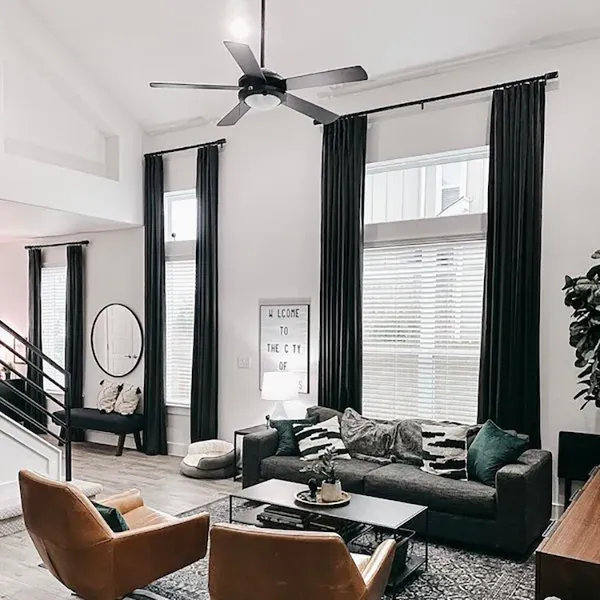 Customizable Polyester Cotton Blackout Curtains for High Ceilings