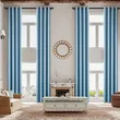 Polyester/Linen Living Room Curtains