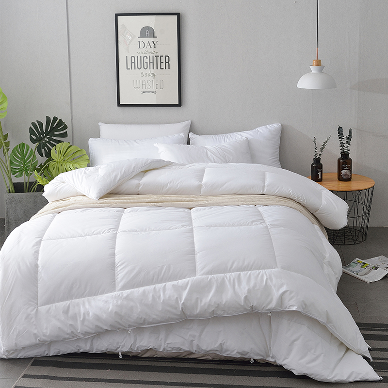 Luxury Hotel White 100% Cotton Comforter Set