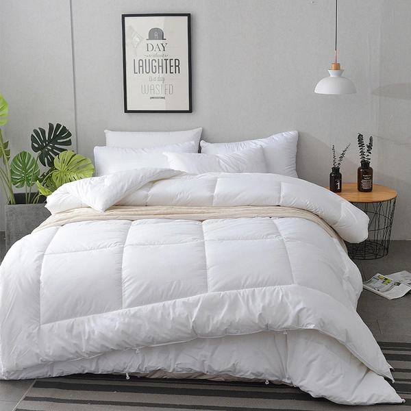 Luxury Hotel White 100% Cotton Comforter Set