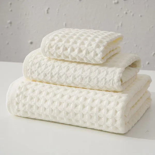 Soft Absorbent Cotton Waffle Towels for Adults | Wholesale
