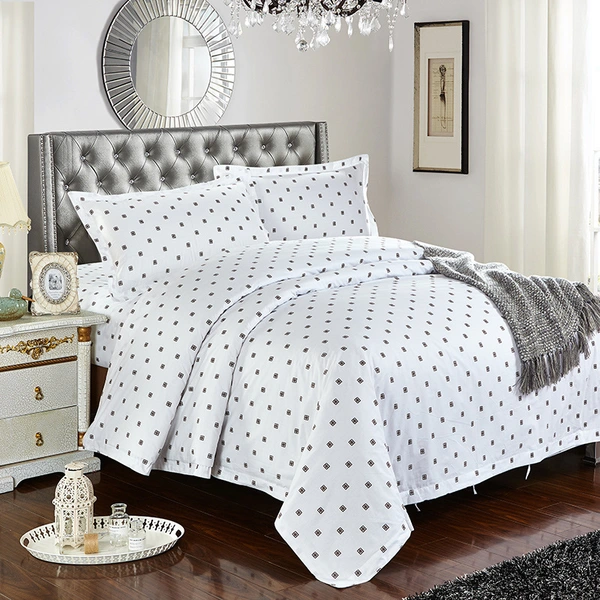 luxury cotton printed four-piece hotel bedding set 