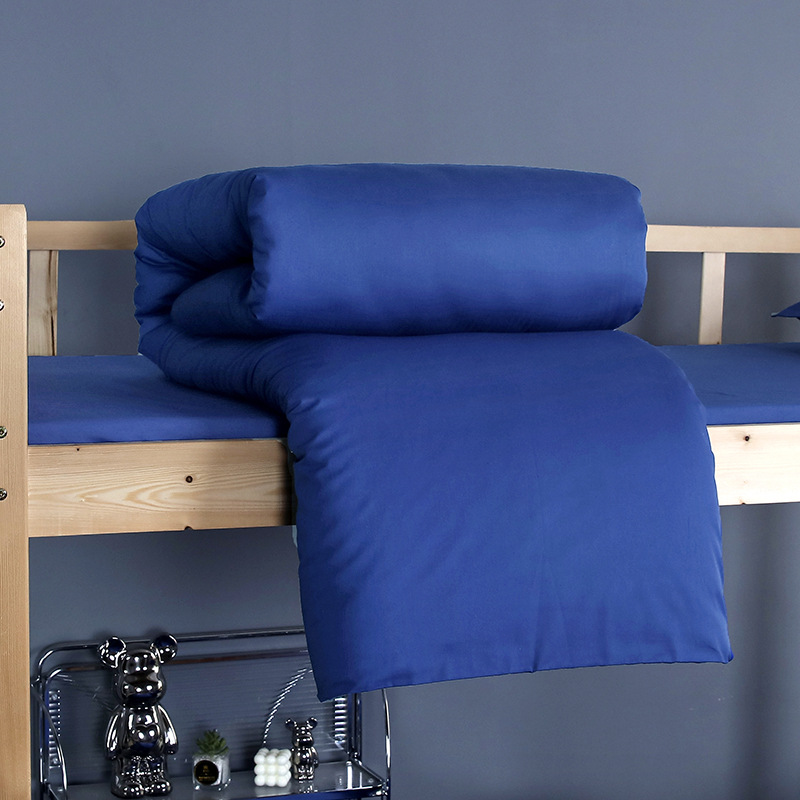 Cotton Three-Piece Quilt Cover Bed Sheet Fire Unit Dormitory Single ding Flame Blue school bedding set